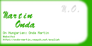 martin onda business card